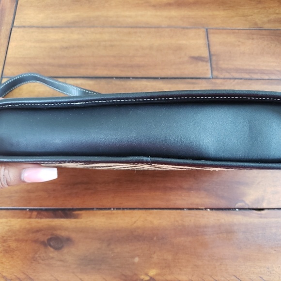 Coach Woven Straw & Leather Handbag (style #6184) - Picture 5 of 6